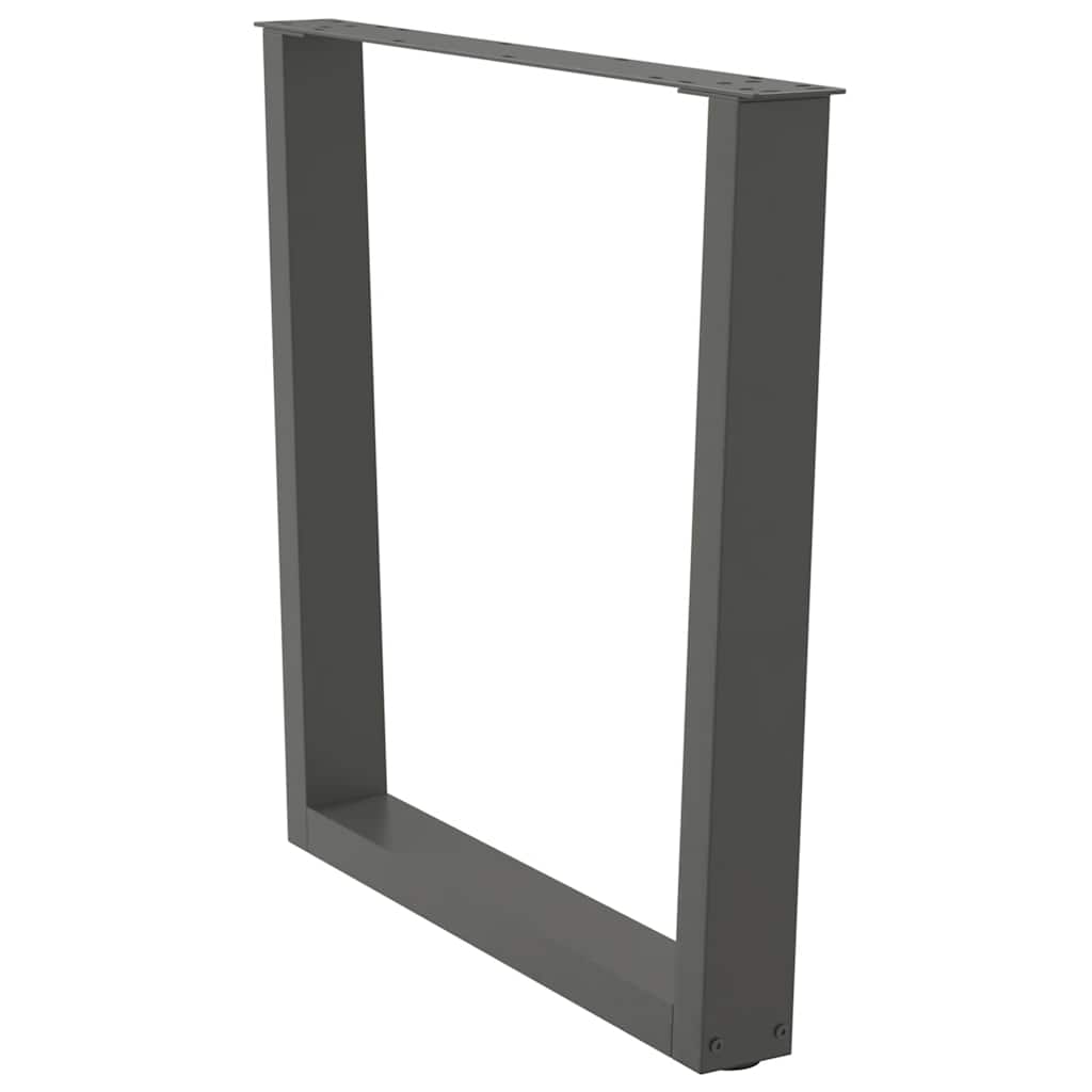 2 db antracitszürke, V-alakú acél étkezőasztal láb 80 x (72-73,3) cm 5