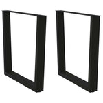 2 db fekete, V-alakú acél étkezőasztal láb 90 x (72-73,3) cm