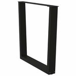2 db fekete, V-alakú acél étkezőasztal láb 90 x (72-73,3) cm 4