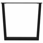 2 db fekete, V-alakú acél étkezőasztal láb 90 x (72-73,3) cm 5