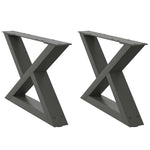 2 db antracitszürke acél dohányzóasztal láb 50 x (30-31,3) cm 2