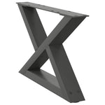 2 db antracitszürke acél dohányzóasztal láb 50 x (30-31,3) cm 4