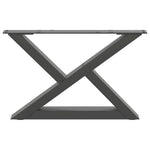 2 db antracitszürke acél dohányzóasztal láb 50 x (30-31,3) cm 5