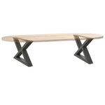 2 db antracitszürke acél dohányzóasztal láb 50 x (30-31,3) cm 8