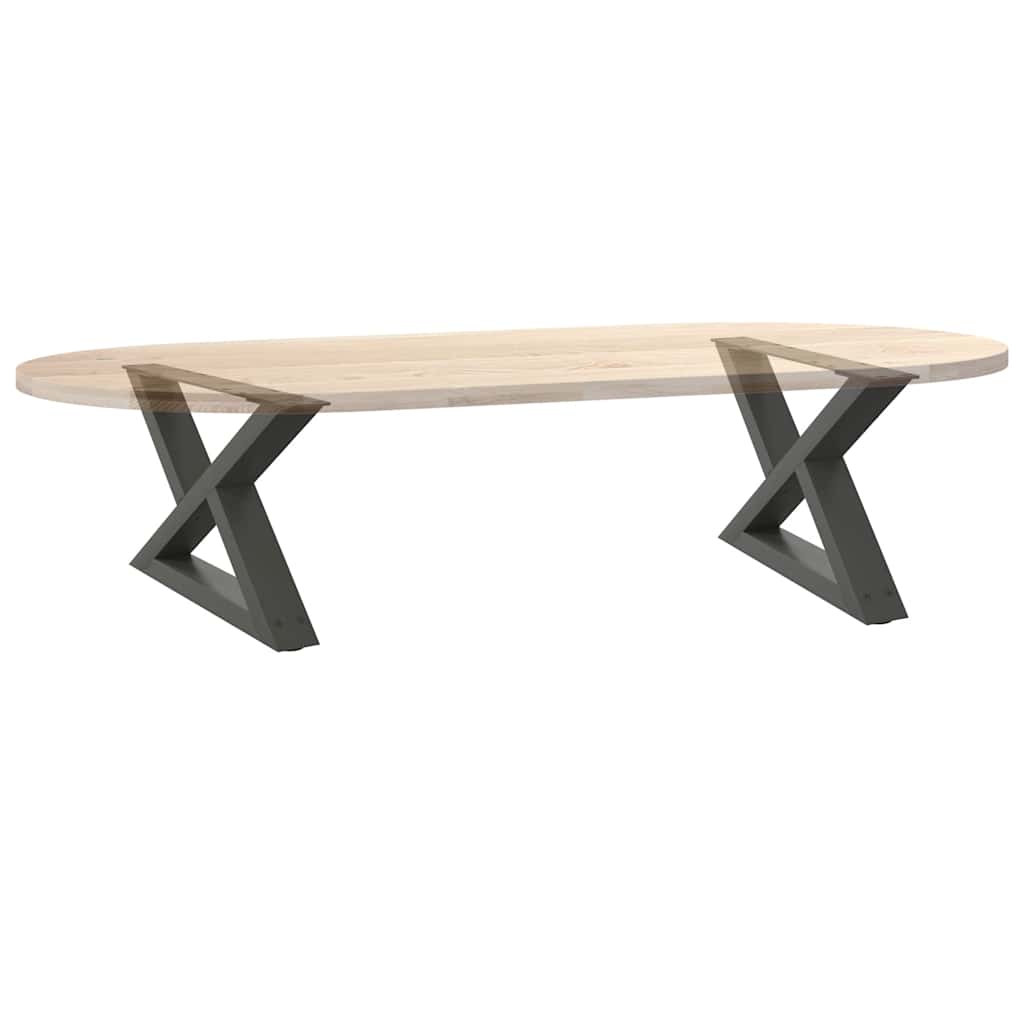2 db antracitszürke acél dohányzóasztal láb 50 x (30-31,3) cm 8