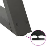 2 db antracitszürke acél dohányzóasztal láb 50 x (30-31,3) cm 9