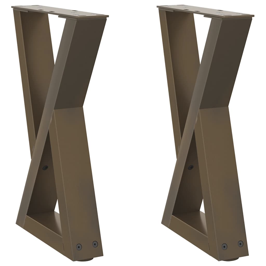 2 db natúr acél dohányzóasztal láb 38x(42-43,3) cm acél 2