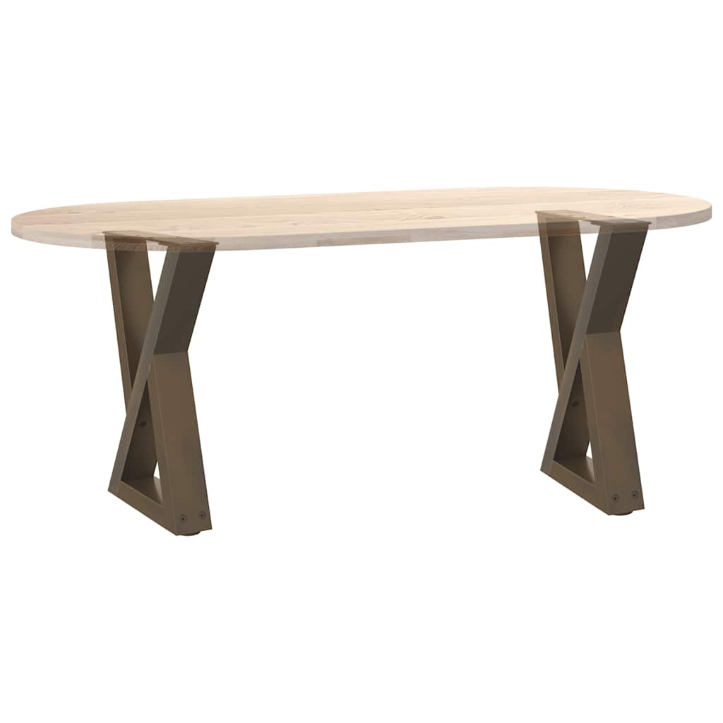 2 db natúr acél dohányzóasztal láb 38x(42-43,3) cm acél 8