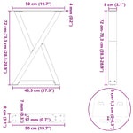 2 db fehér étkezőasztal láb 50 x (72-73,3) cm acél étkezőasztal láb 10
