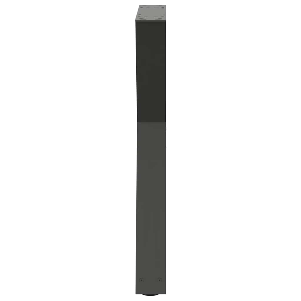 2 db antracitszürke acél étkezőasztalláb 60x(72-73,3) cm 6