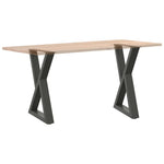 2 db antracitszürke acél étkezőasztalláb 60x(72-73,3) cm 8