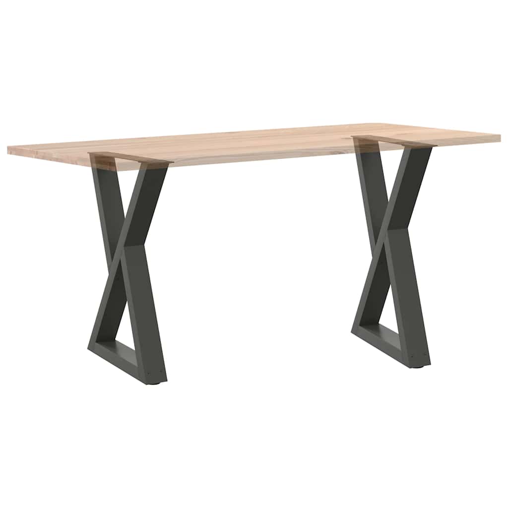 2 db antracitszürke acél étkezőasztalláb 60x(72-73,3) cm 8