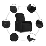 Fekete szövet elektromos dönthető fotel 10