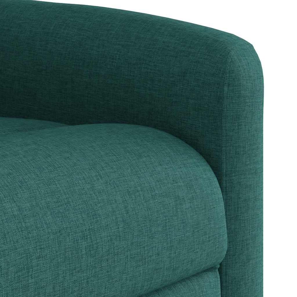 Sötétzöld szövet dönthető masszázs- és állófotel 11