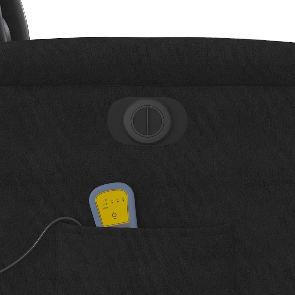 Fekete mikroszálas szövet elektromos dönthető masszázsfotel 10