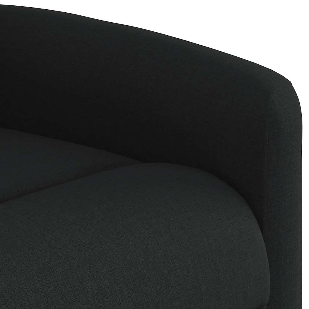 Elektromos felállást segítő fekete szövet dönthető fotel 12