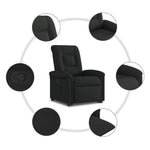 Fekete szövet felállást segítő dönthető fotel 10