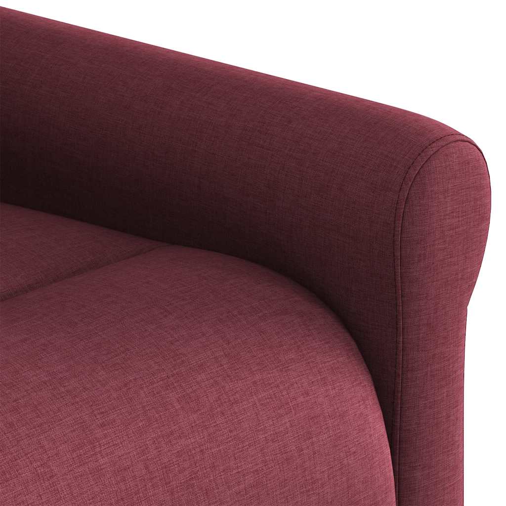 Bordó szövet felállást segítő dönthető fotel 12