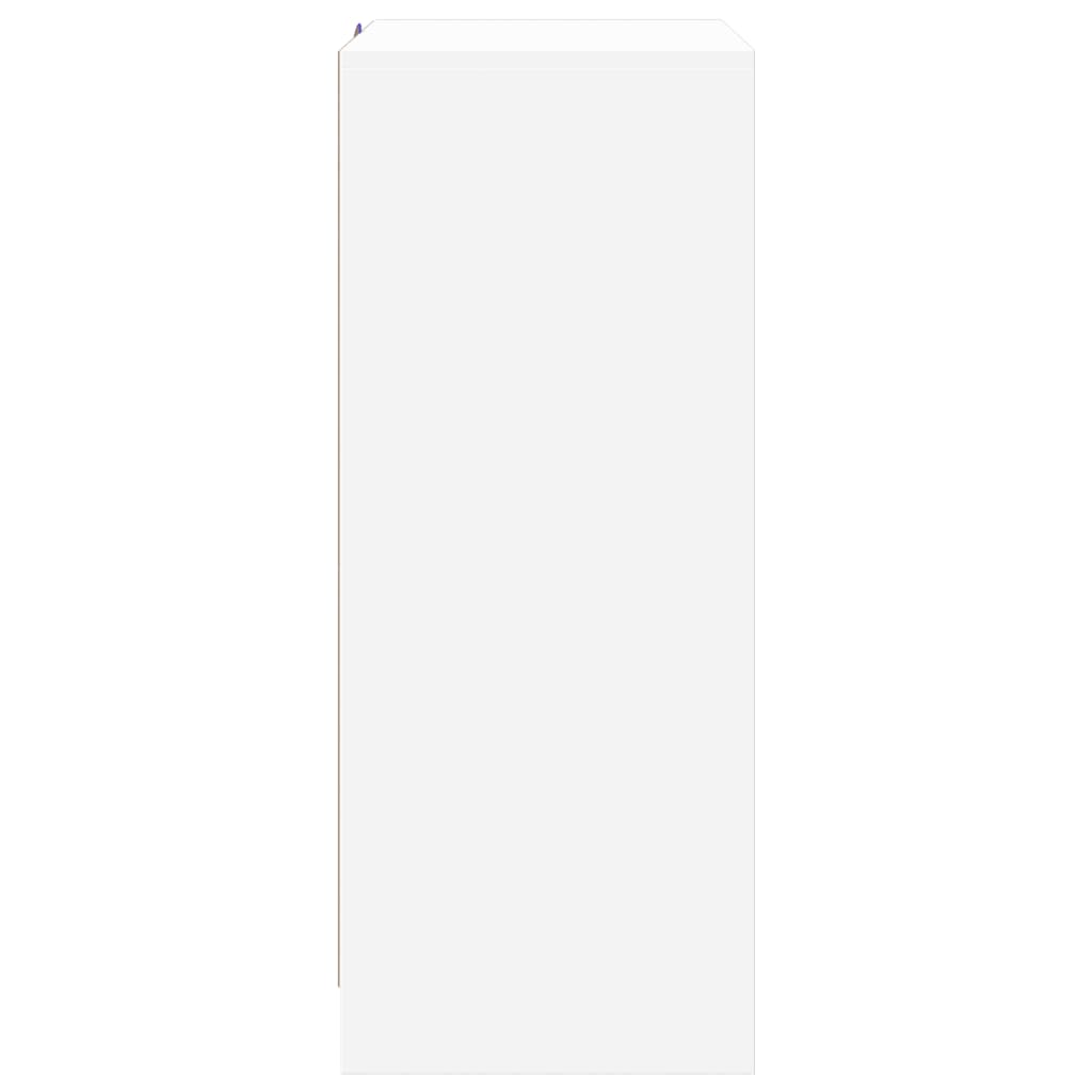 Fehér szerelt fa tálalószekrény LED-del 77 x 34 x 85 cm 8