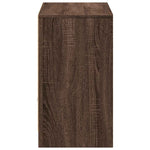 Barna tölgy színű szerelt fa LED-es TV-szekrény 91x34x61 cm 7