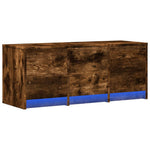 Füstös tölgy színű szerelt fa TV-szekrény LED-del 97x34x40 cm 5