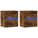 2 db füstös tölgy fali TV-szekrény LED-ekkel 41 x 31 x 45 cm 3