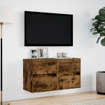 2 db füstös tölgy fali TV-szekrény LED-ekkel 41 x 31 x 45 cm 4