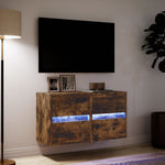 2 db füstös tölgy fali TV-szekrény LED-ekkel 41 x 31 x 45 cm 5