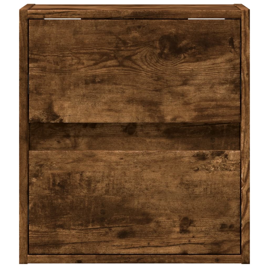 2 db füstös tölgy fali TV-szekrény LED-ekkel 41 x 31 x 45 cm 6