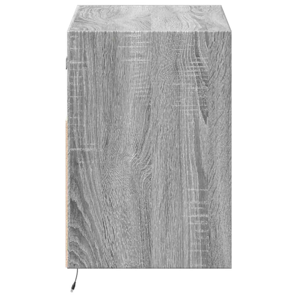 Szürke sonoma színű fali TV-szekrény LED-del 80 x 31 x 45 cm 7