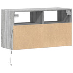 Szürke sonoma színű fali TV-szekrény LED-del 80 x 31 x 45 cm 8