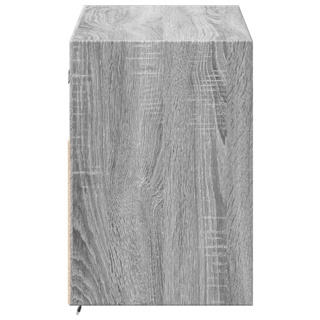 Szürke sonoma színű fali TV-szekrény LED-del 100x31x45 cm 7