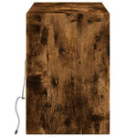 Füstös tölgy színű fali TV-szekrény LED-ekkel 130x31x45 cm 7