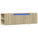 Sonoma tölgy színű fali TV-szekrény LED-ekkel 135x31x39,5 cm 3
