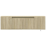 Sonoma tölgy színű fali TV-szekrény LED-ekkel 135x31x39,5 cm 6