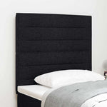 LED ágytámla LED szalagokkal fejtámlával Fekete 100 cm szövet