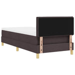 Boxrugós ágy párnával Sötét Barna 100 x 200 cm szövet 9