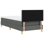 Boxrugós ágy párnával Sötétszürke 90 x 200 cm szövet 9
