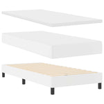 Boxrugós ágy matracmal fejtámlával Fehér 90 x 200 cm Műbőr 6