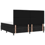 Boxrugós ágy matracmal fejtámlával Fekete 200 x 200 cm szövet 8