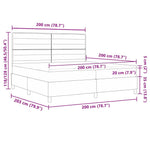 Boxrugós ágy matracmal fejtámlával Fekete 200 x 200 cm szövet 11