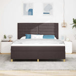 Boxrugós ágy matracmal Sötét Barna 180 x 200 cm szövet 3