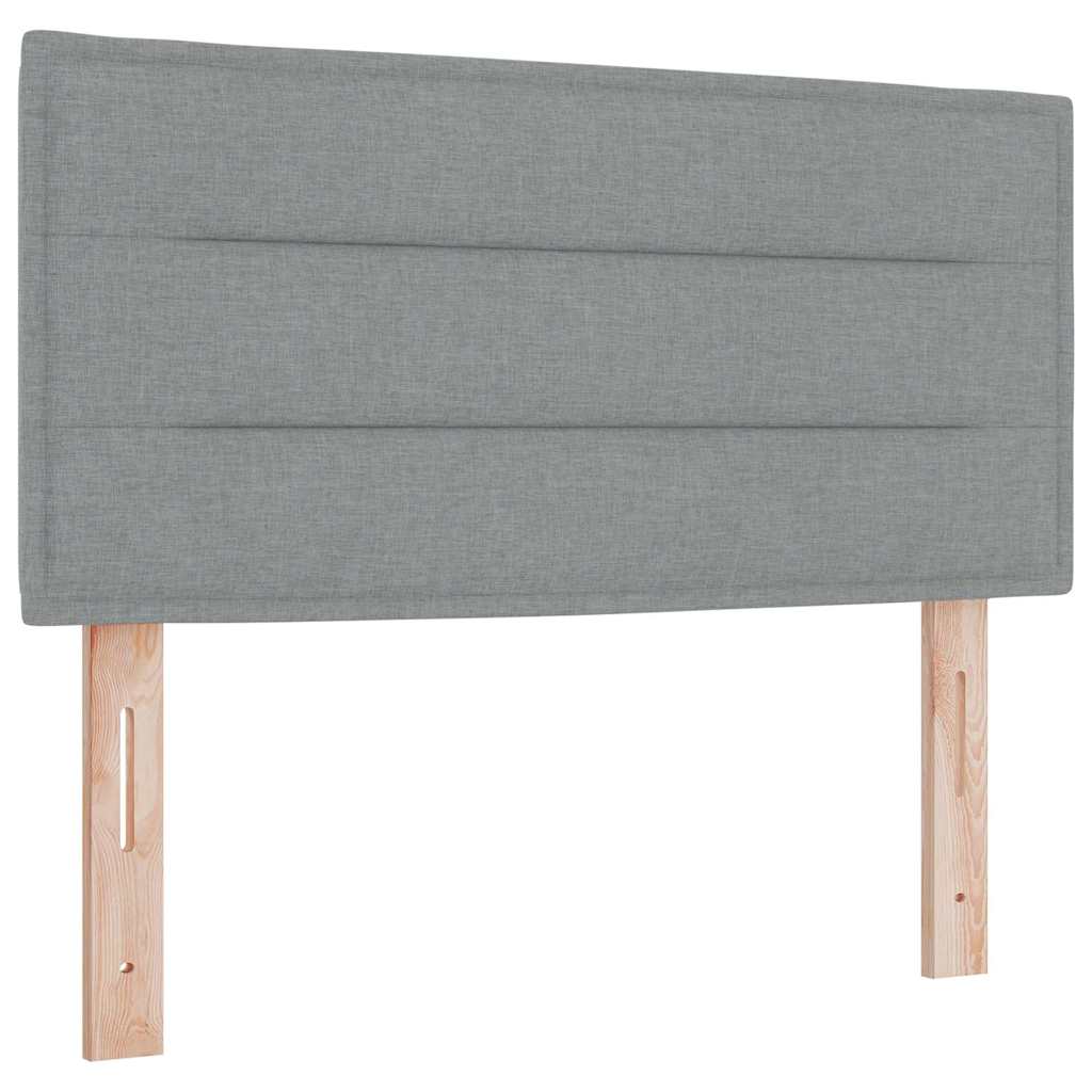 Boxrugós ágy matracmal Világosszürke 100 x 200 cm szövet 5