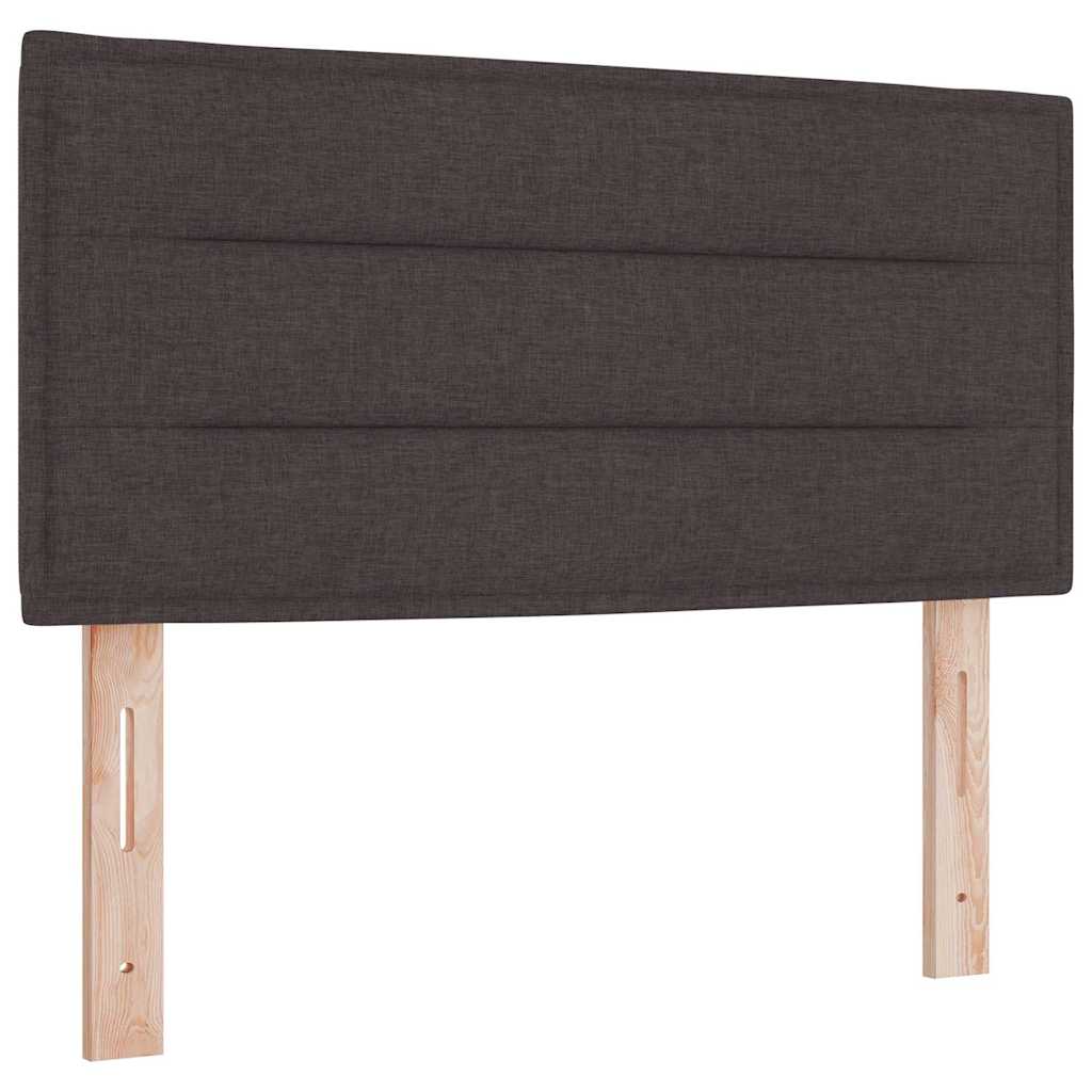 Boxrugós ágy matracmal Sötét Barna 100 x 200 cm szövet 5