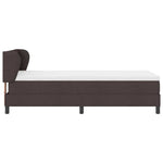 Boxrugós ágy matracmal Sötét Barna 100 x 200 cm szövet 6