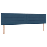 Boxrugós ágy matracmal fejtámlával Kék 200 x 200 cm szövet 5