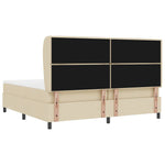 Boxrugós ágy matracmal fejtámlával Krém 200 x 200 cm szövet 9