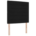 Boxrugós ágy matracmal fejtámlával Fekete 200 x 100 cm szövet 4