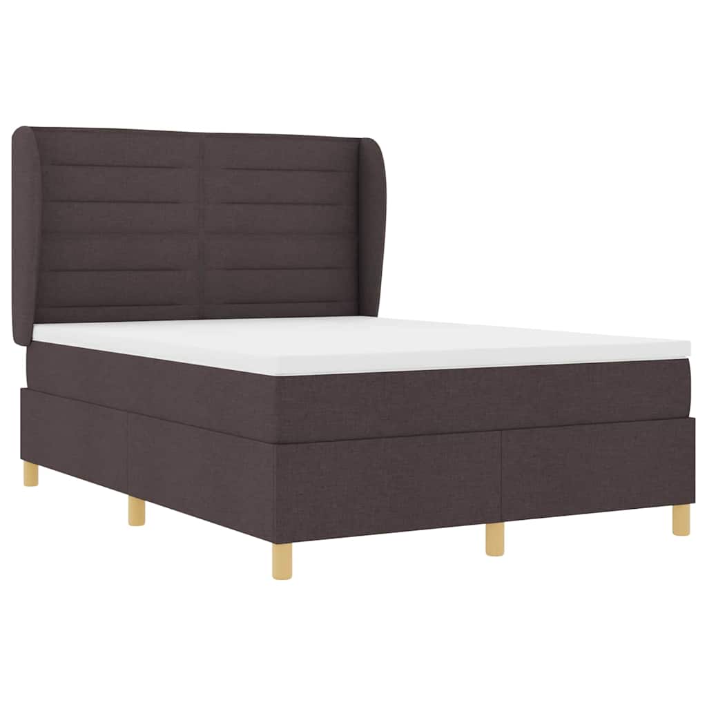 Boxrugós ágy matracmal Sötét Barna 200 x 160 cm szövet 5