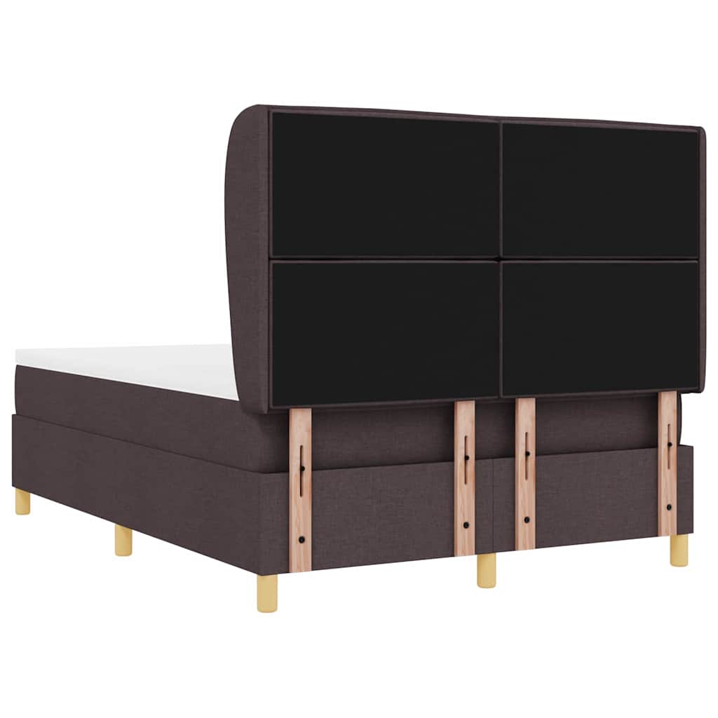 Boxrugós ágy matracmal Sötét Barna 200 x 160 cm szövet 9